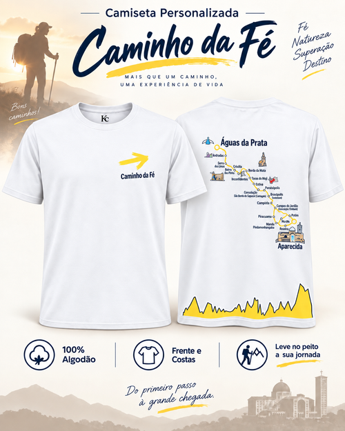 Camiseta masculina caminho da fé