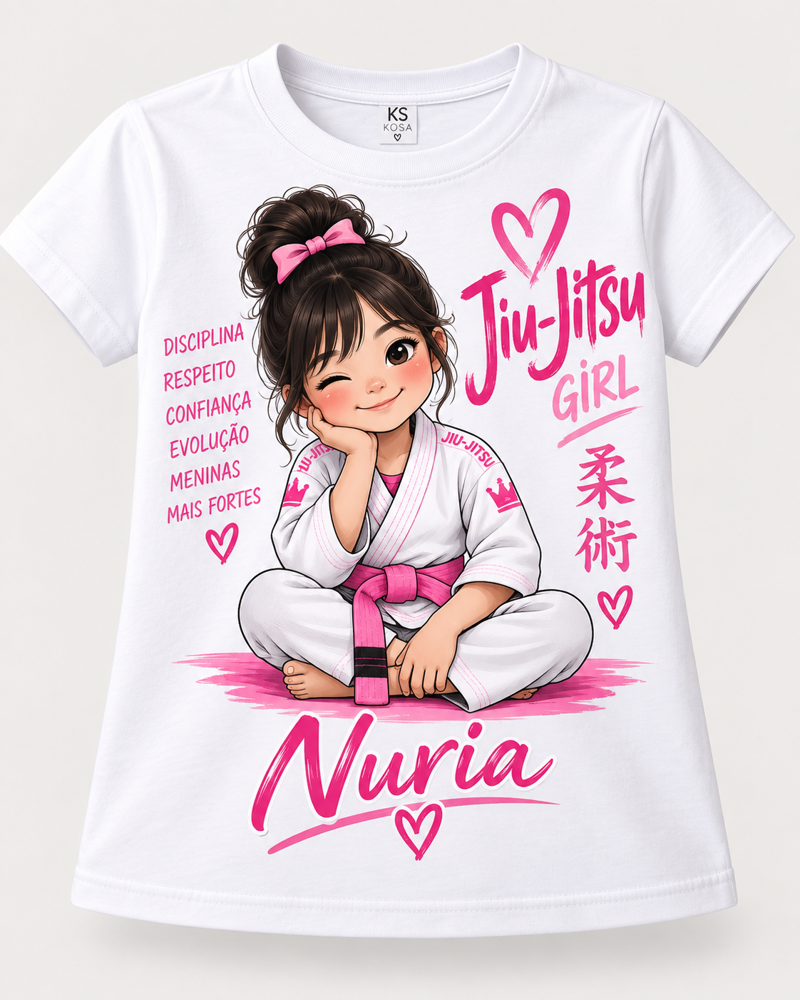 Camiseta infantil menina Jiu-jitsu