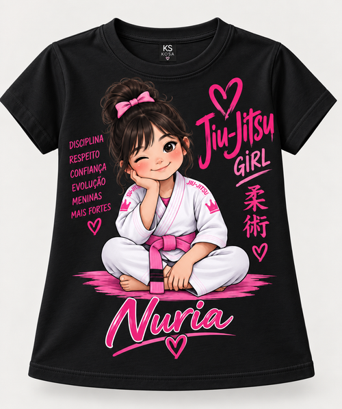 Camiseta infantil menina Jiu-jitsu